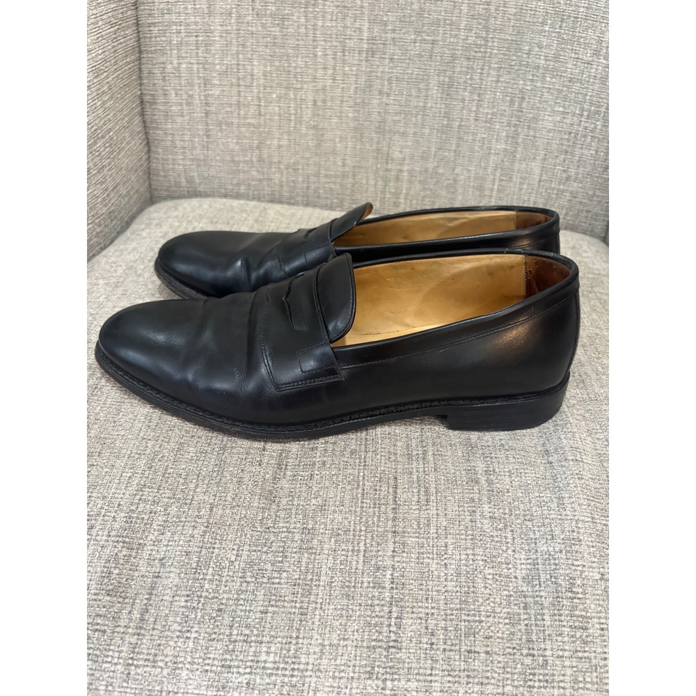 Nettleton Mens Black Leather Penny Loafers Dress Shoes Classic 11.5